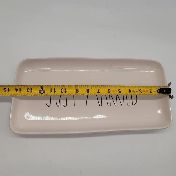 NWOT Rae Dunn JUST MARRIED Platter Rectangular Plate Off White / Black - Picture 6 of 8